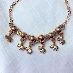 Gold Field Bracelet with 🐘 Elephants Charms